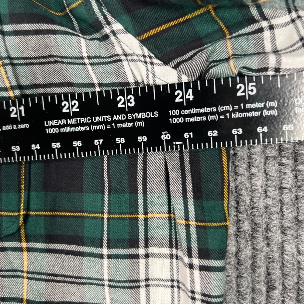Polo Ralph Lauren Mens Sleep Shirt Large Green Plaid Long Sleeve Button Down - Picture 11 of 16